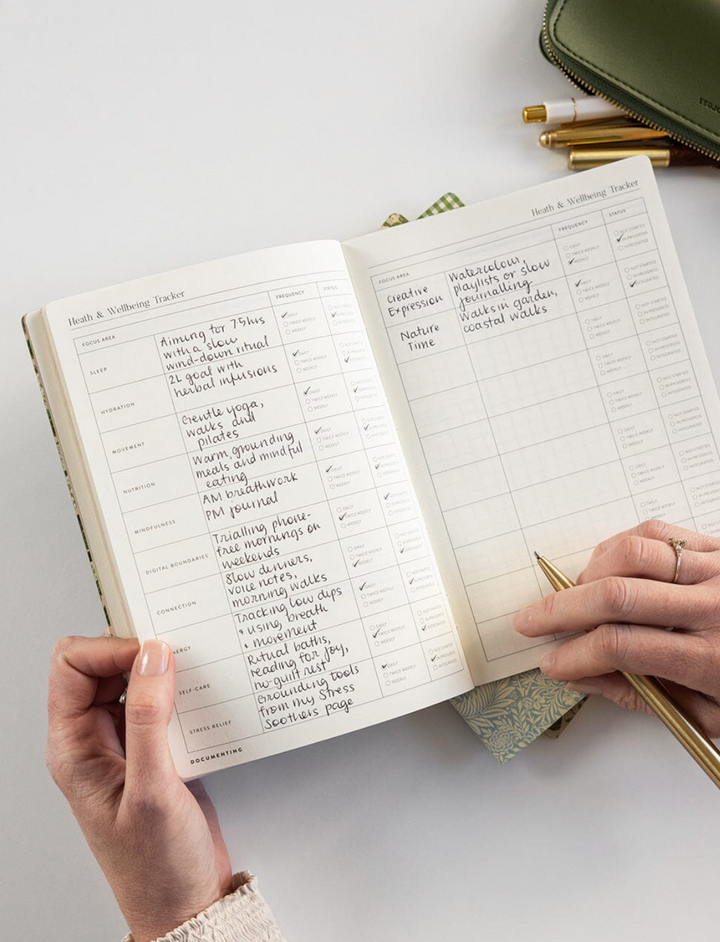 Bespoke Letterpress - Wellness Notebook Companion Set