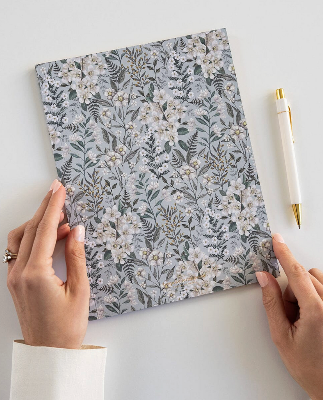 Bespoke Letterpress Workbook - Ivory Garden