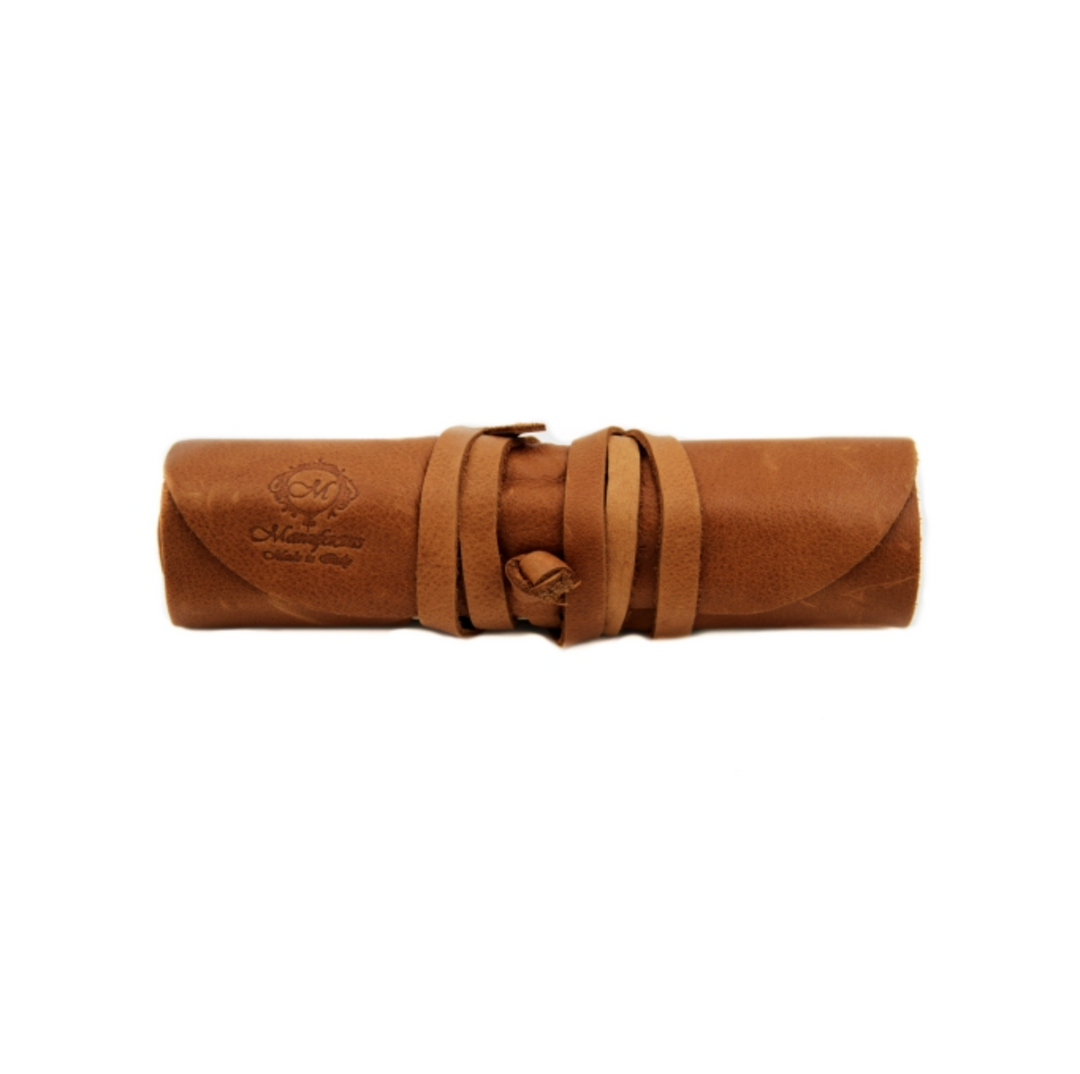 Manufactus Leather Pencil Wrap - Light Brown
