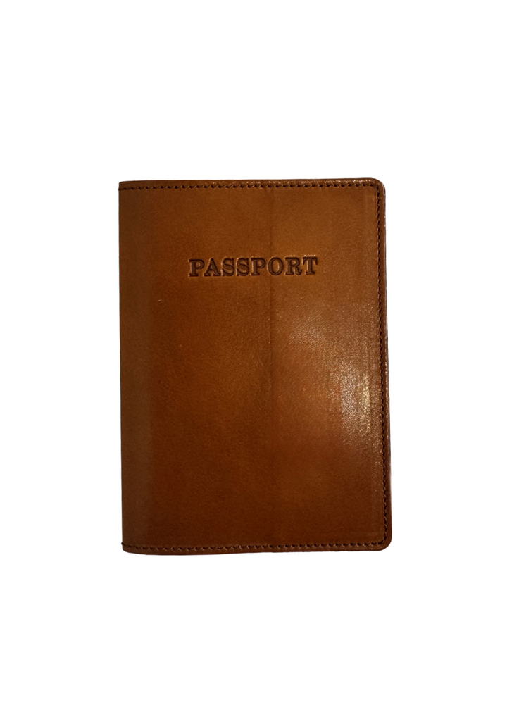 Manufactus Leather Passport Holder - Tan Gold