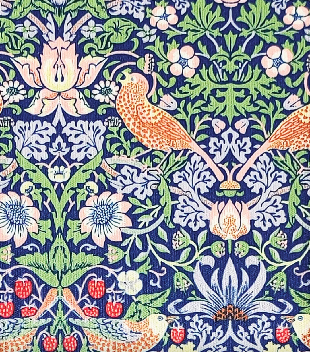 Fabric Lined A5 Journal - Strawberry Thief