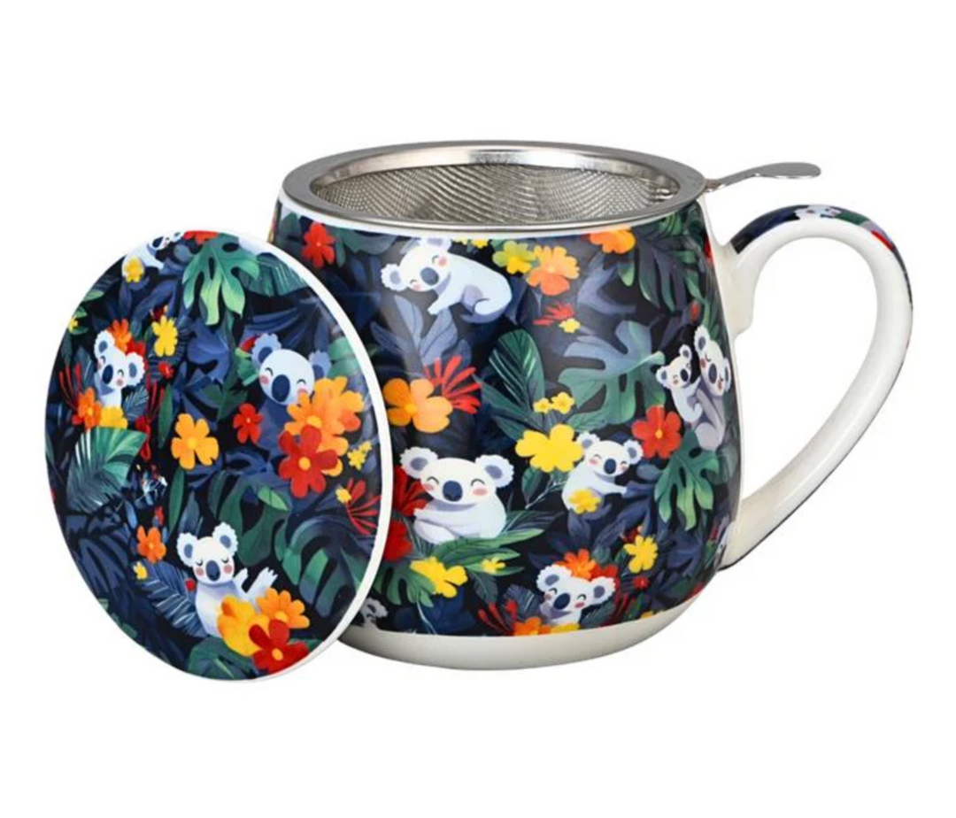Tea Infuser Mug - Tropical Koala