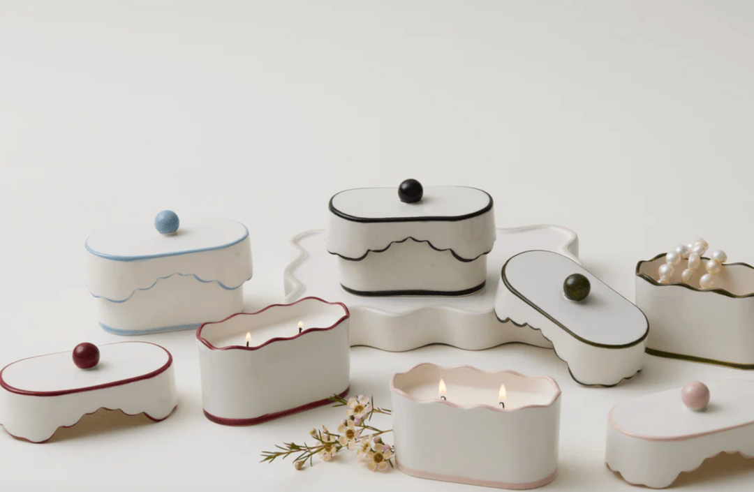 Candle - Cherie Porcelain Dish Green - Smoked Pistachio