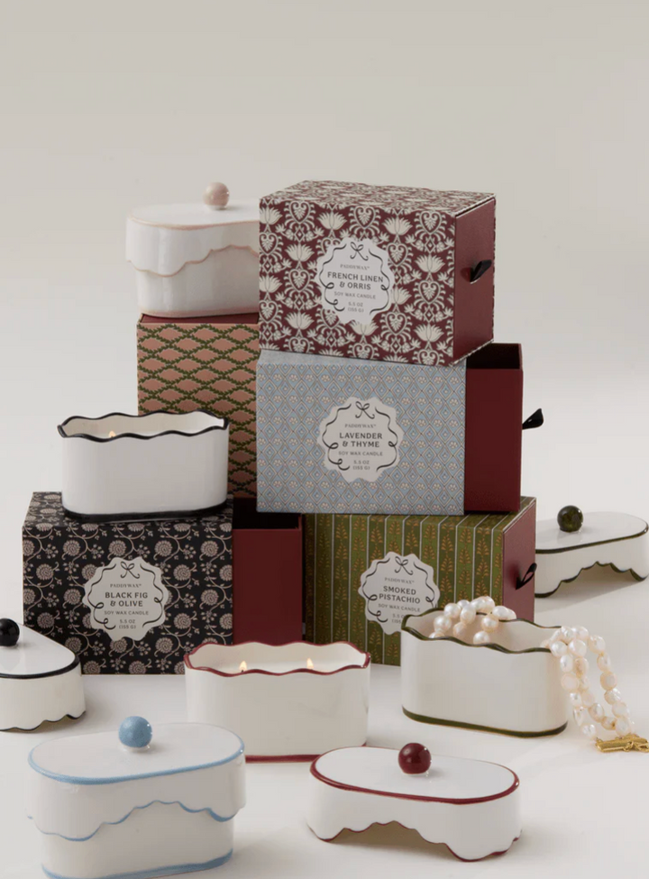 Candle - Cherie Porcelain Dish Green - Smoked Pistachio