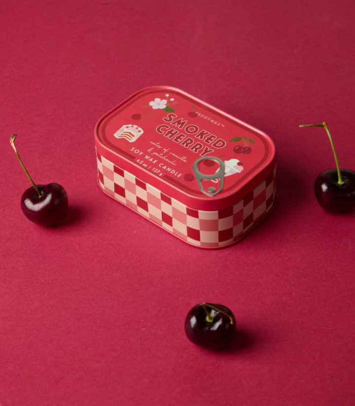 Bistro Printed Tin Candle - Smoked Cherry