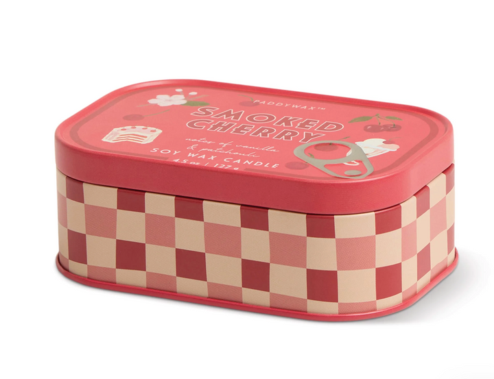 Bistro Printed Tin Candle - Smoked Cherry
