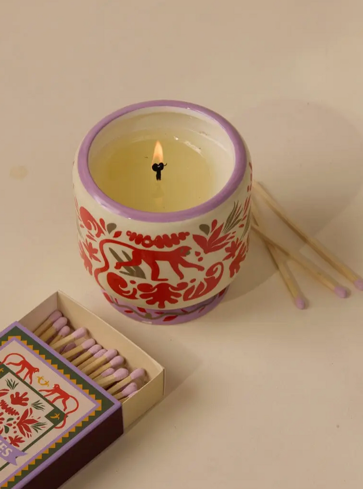 Paddywax 8oz Ceramic Candle Jungle - Coconut & Amber
