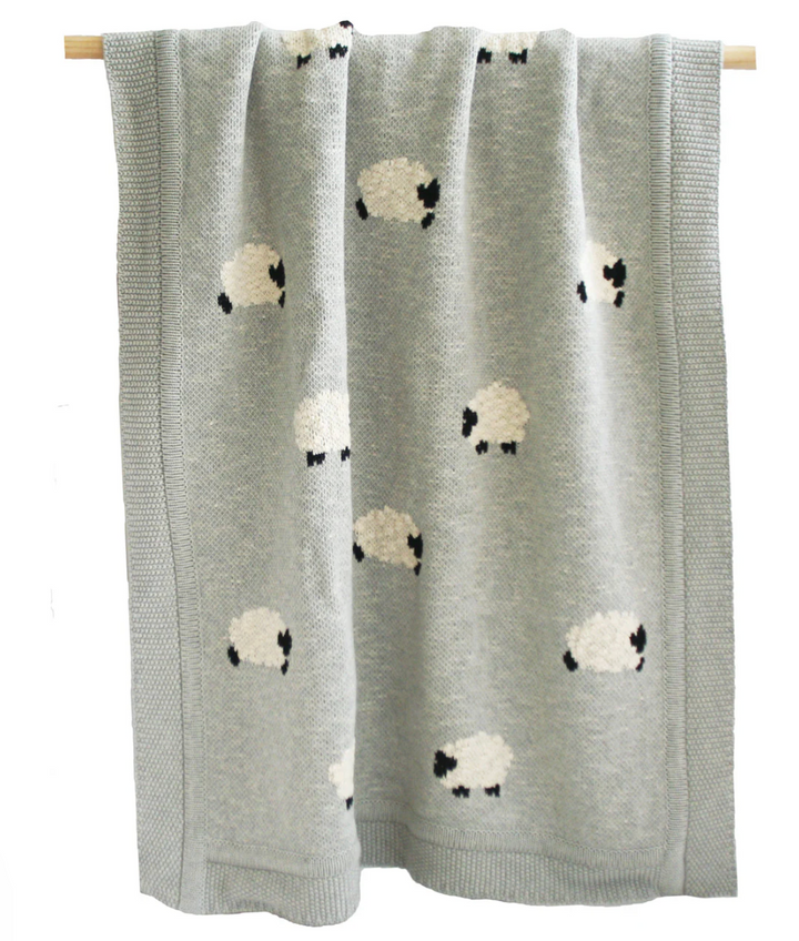 Baa Baa Baby Blanket - Grey