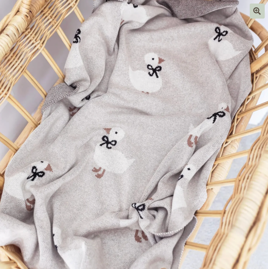 Duck Baby Blanket - Natural