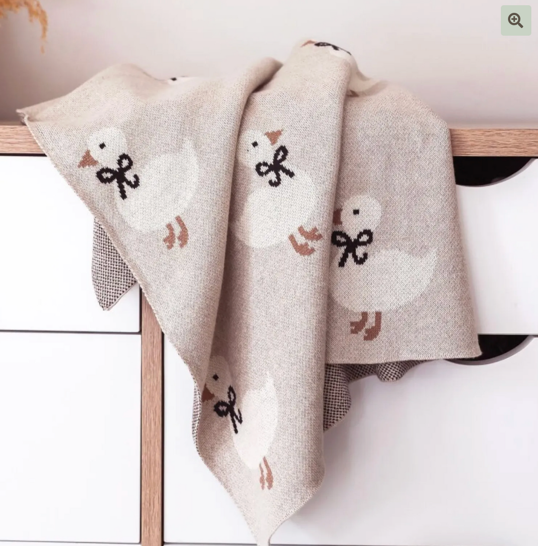 Duck Baby Blanket - Natural
