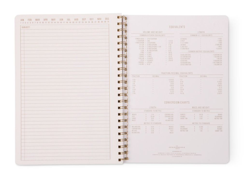 Large Spiral Notebook - Wavy Blue