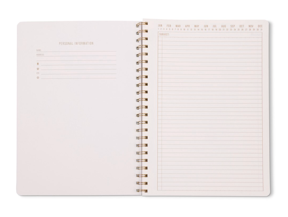Large Spiral Notebook - Wavy Blue