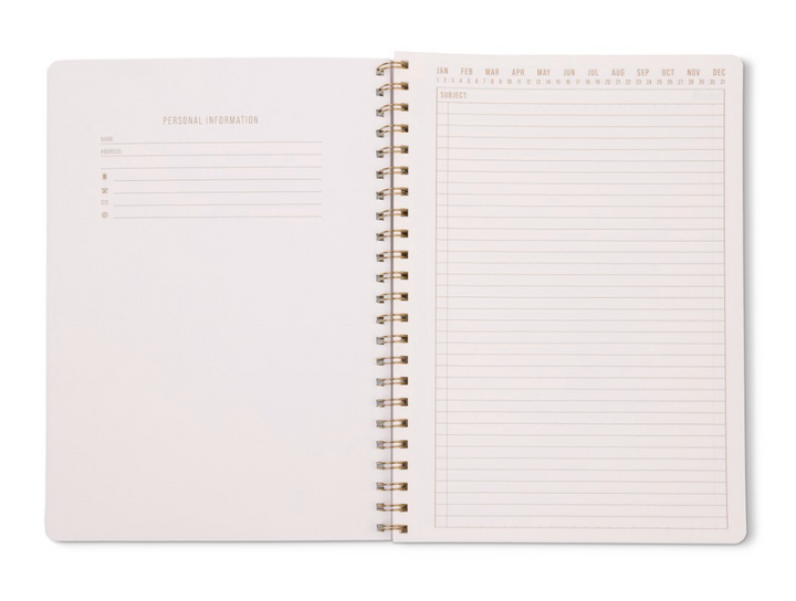 Large Spiral Notebook - Wavy Blue