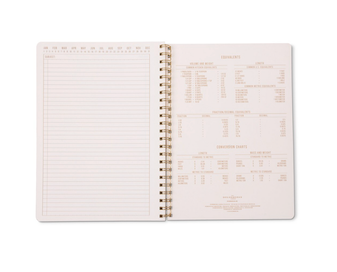 Large Spiral Notebook - Orange Check