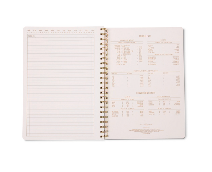 Large Spiral Notebook - Orange Check