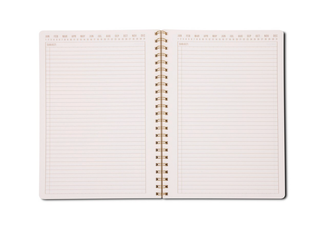 Large Spiral Notebook - Orange Check