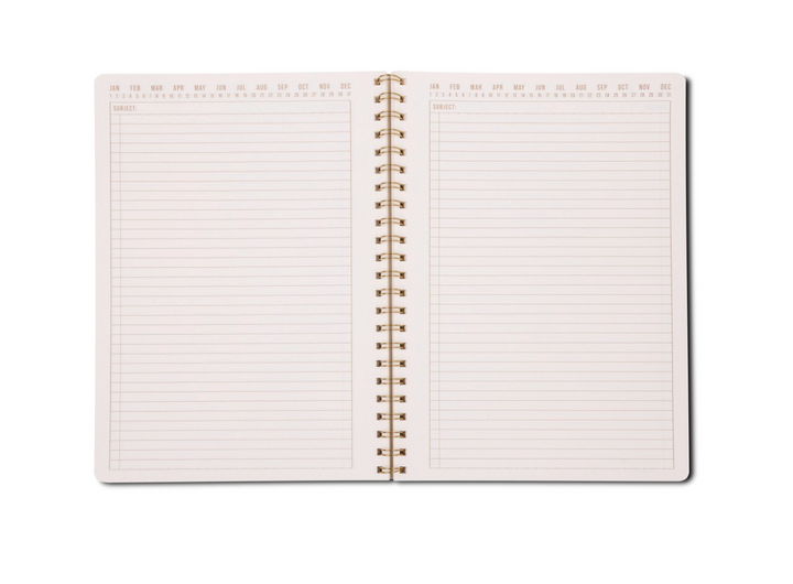 Large Spiral Notebook - Orange Check