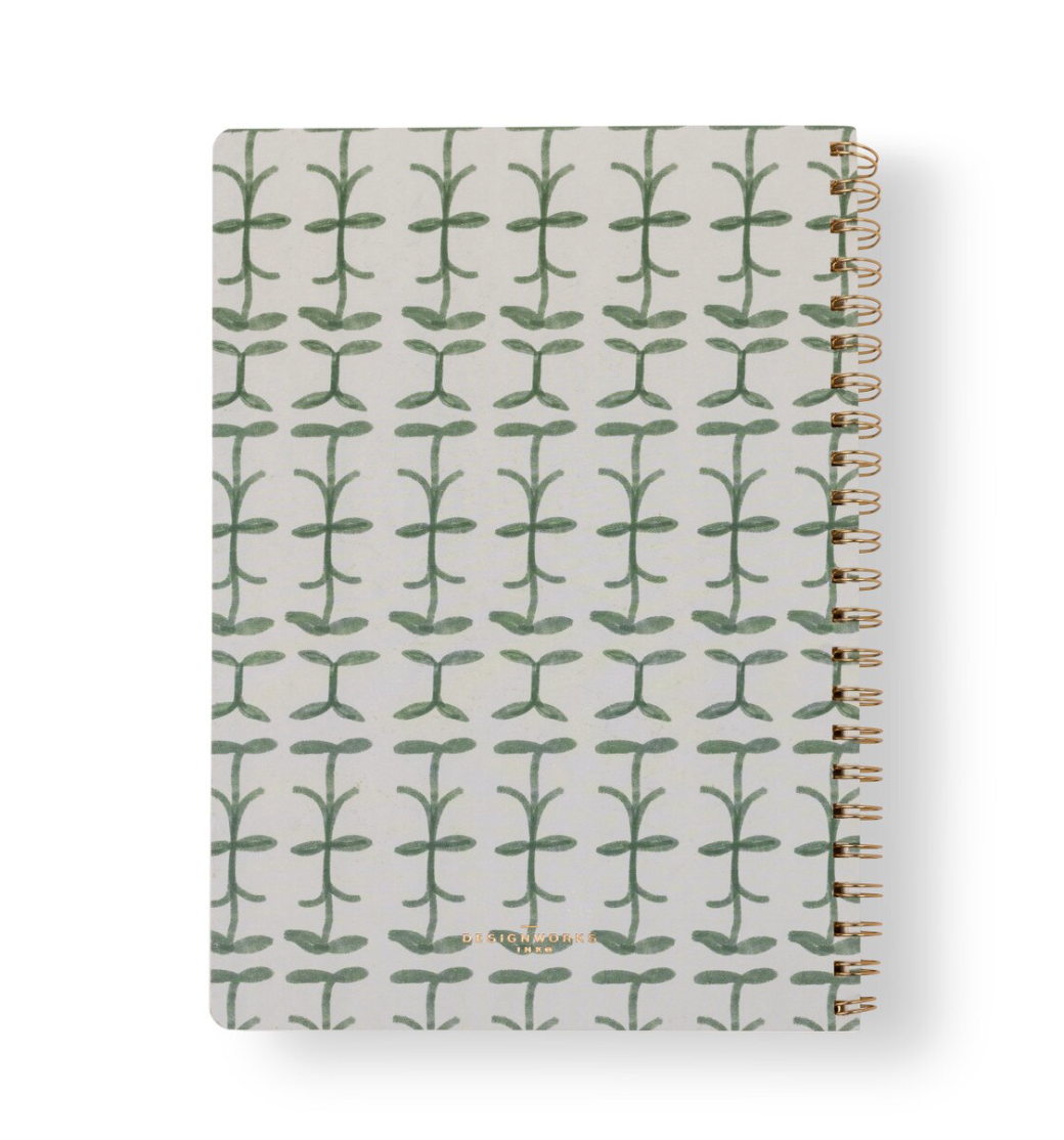 Large Spiral Notebook - Green Vine