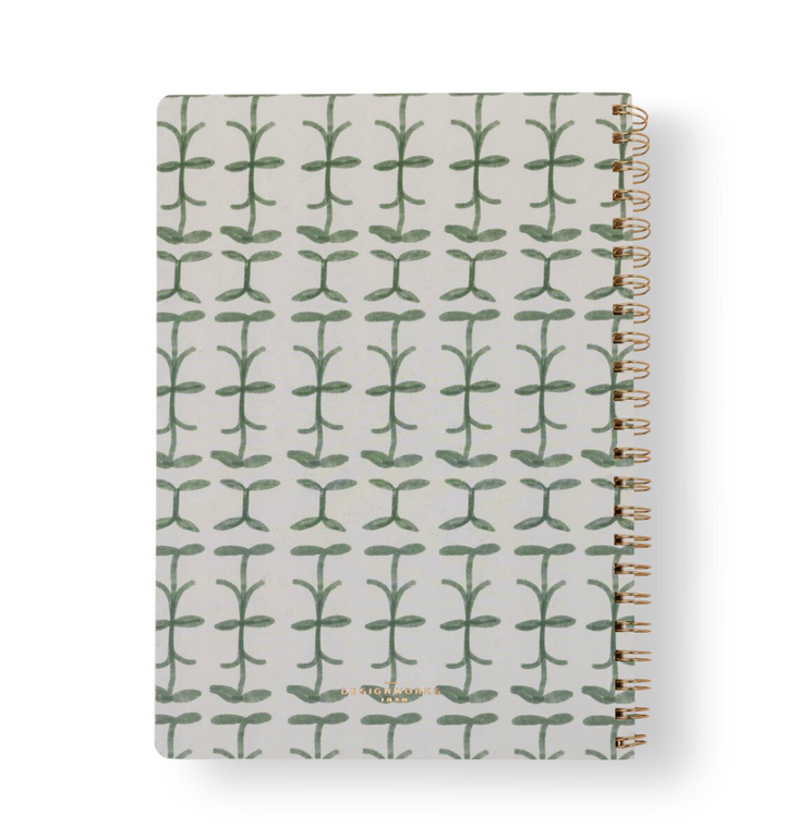 Large Spiral Notebook - Green Vine