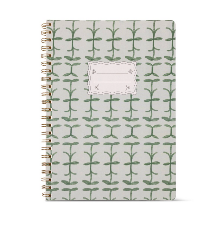Large Spiral Notebook - Green Vine