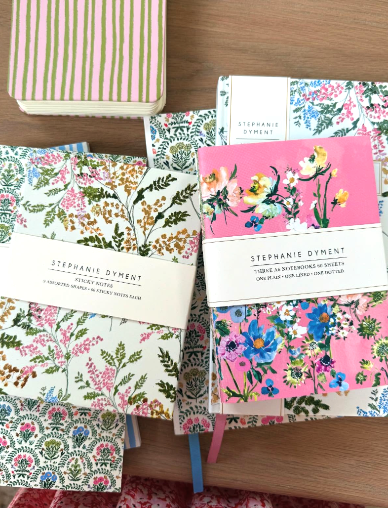 Stephanie Dyment A5 Notebook - Pink Floral