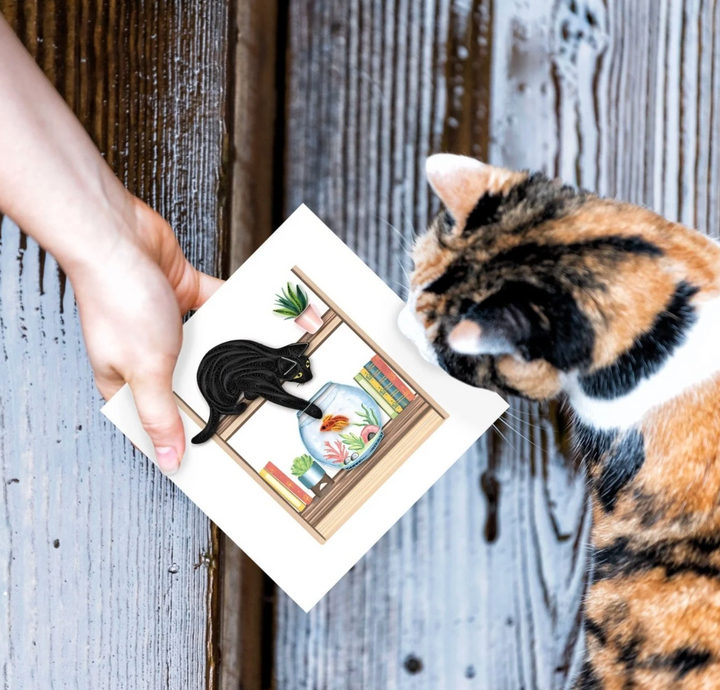 Quilling Card - Mischievous Cat