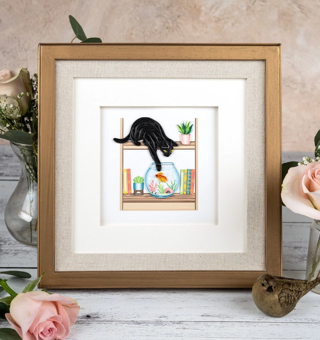 Quilling Card - Mischievous Cat
