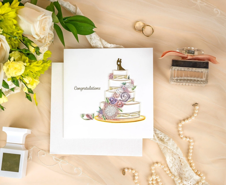 Quilling Card - Congratulations Cake
