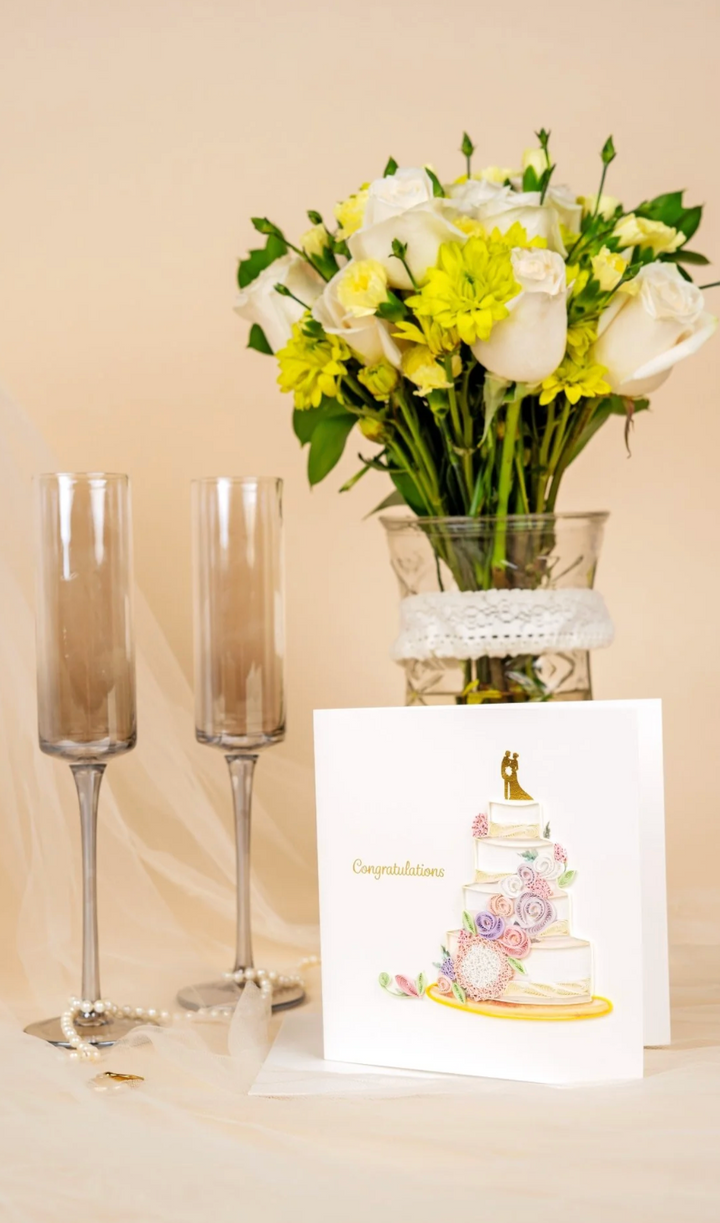 Quilling Card - Congratulations Cake
