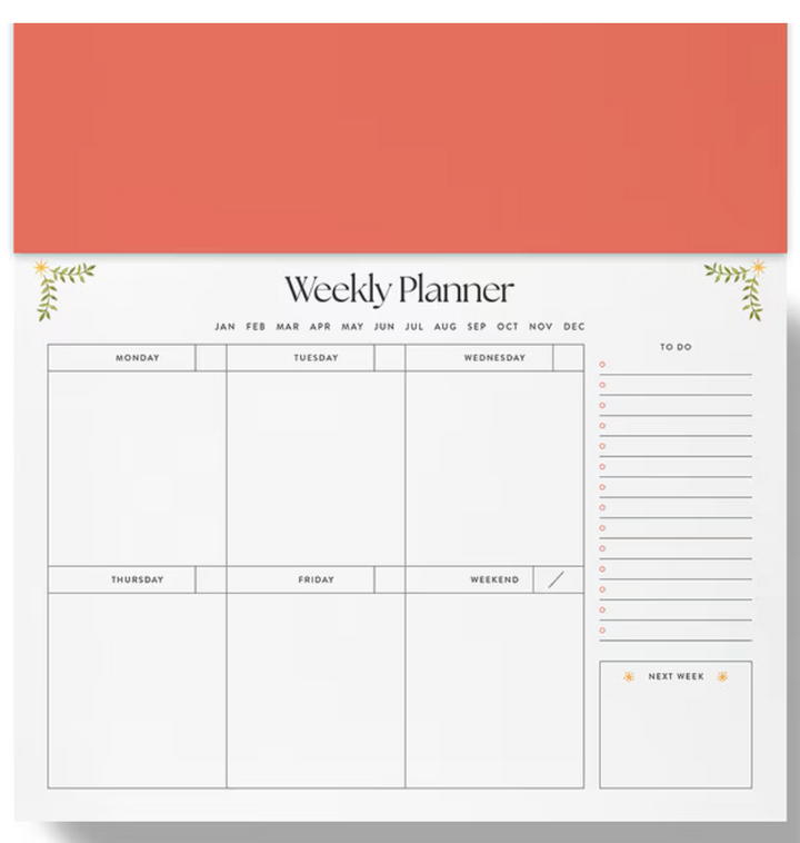 Papier Weekly Desk Pad - Folklore Birds