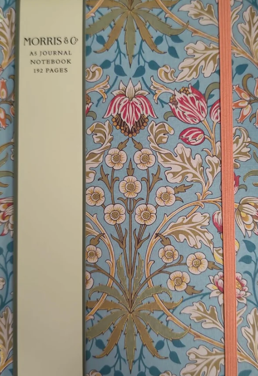 William Morris A5 Journal - Blue Floral Design - Lined