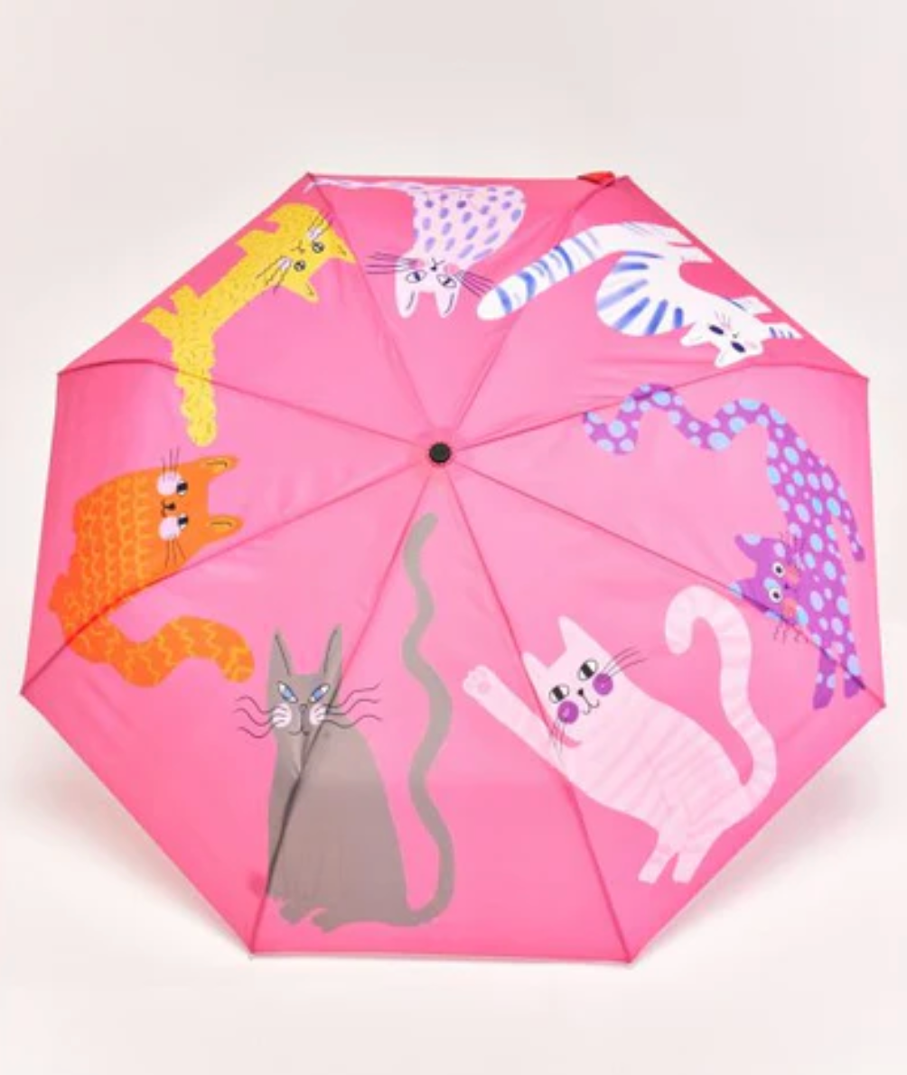 Duck Umbrella Compact - Fuchsia Arty Cats
