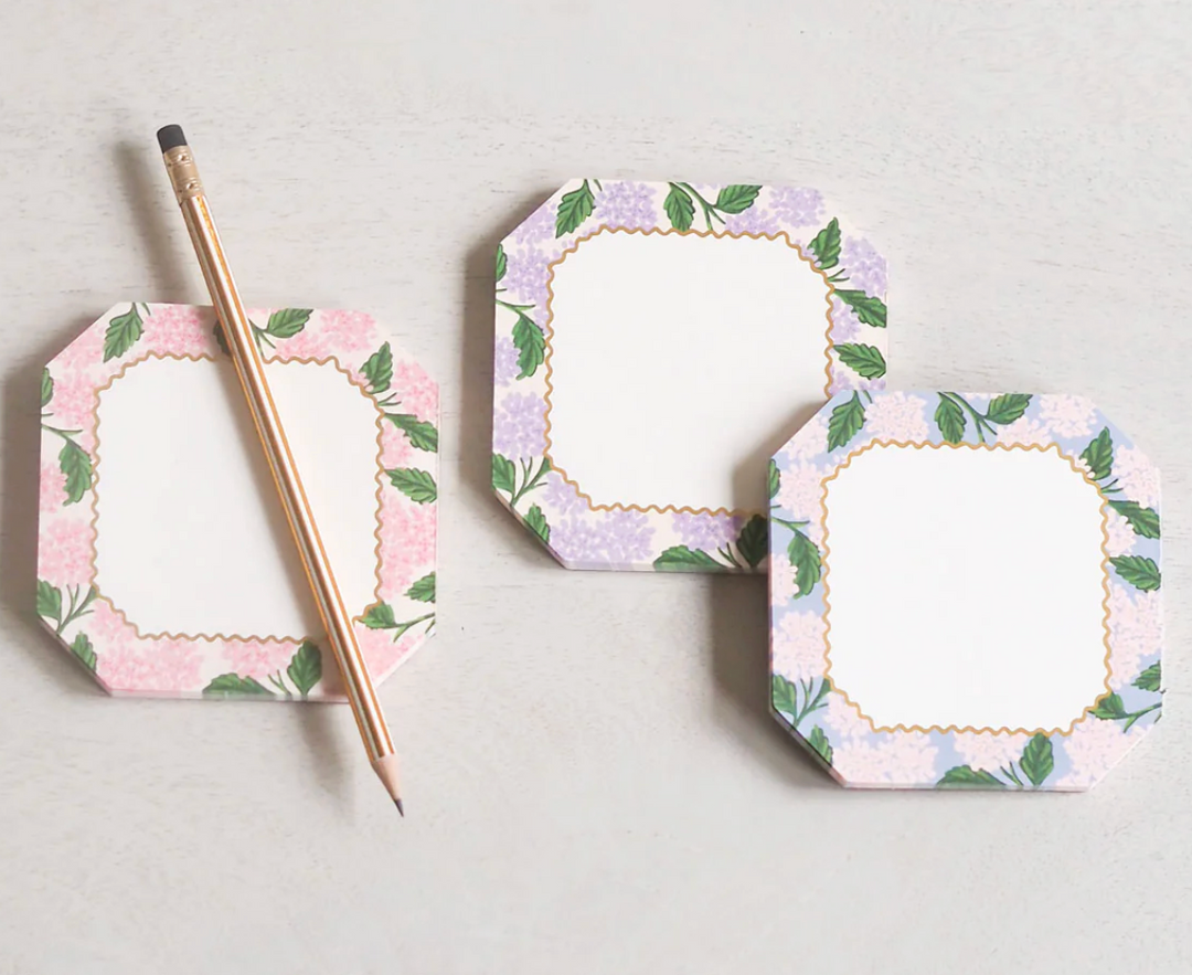 Mini Notepad Trio Pink Hydrangea