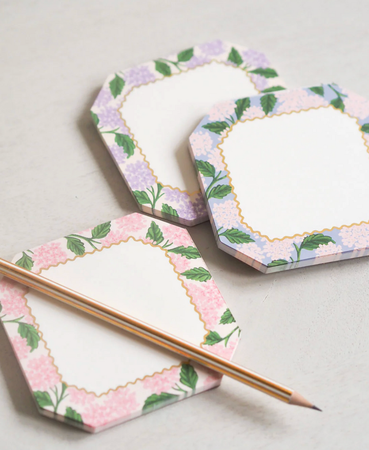 Mini Notepad Trio Pink Hydrangea