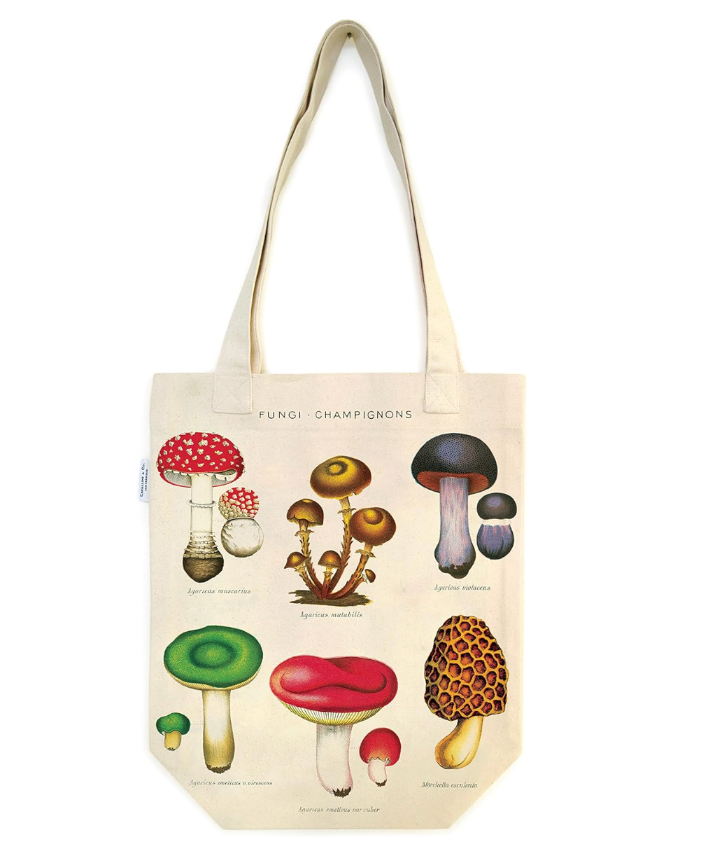 Vintage Mushrooms Tote Bag