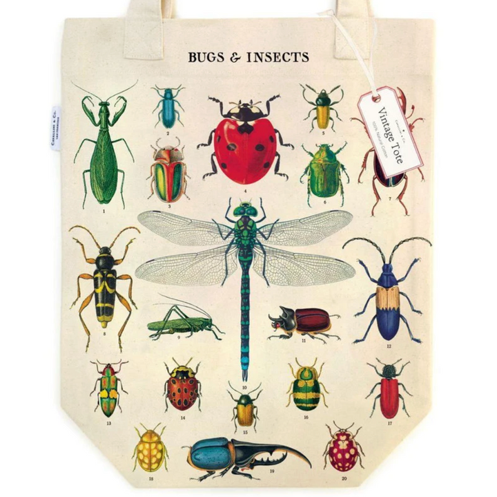 Vintage Bugs And Insects Tote Bag