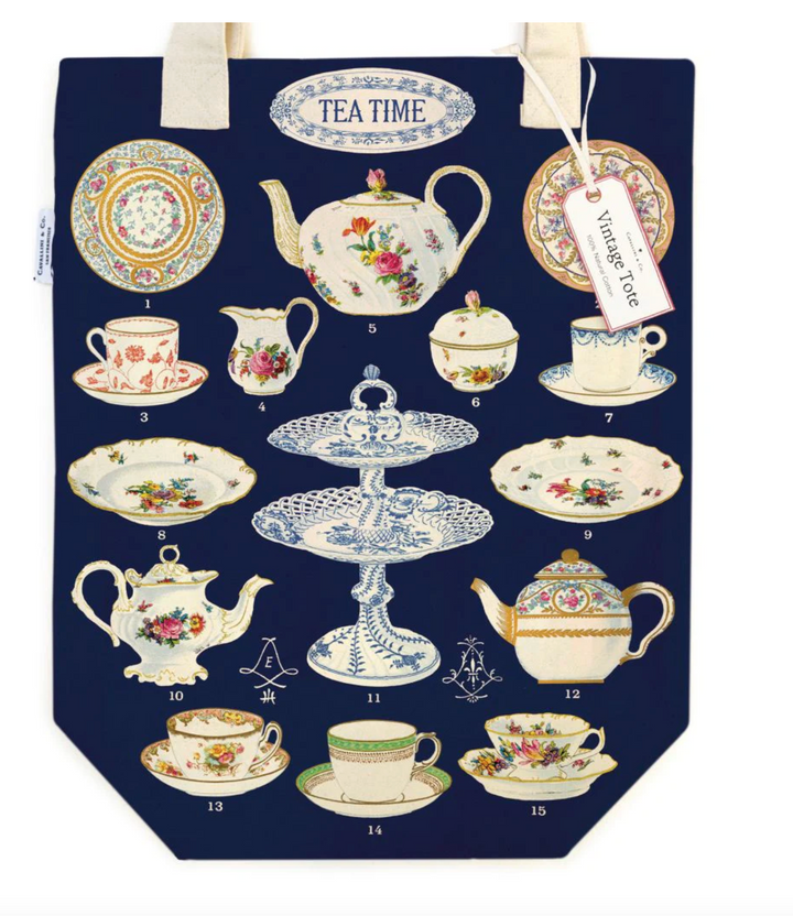 Vintage Tea Time Tote Bag
