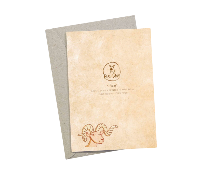 Beau Wylie Card - Horny