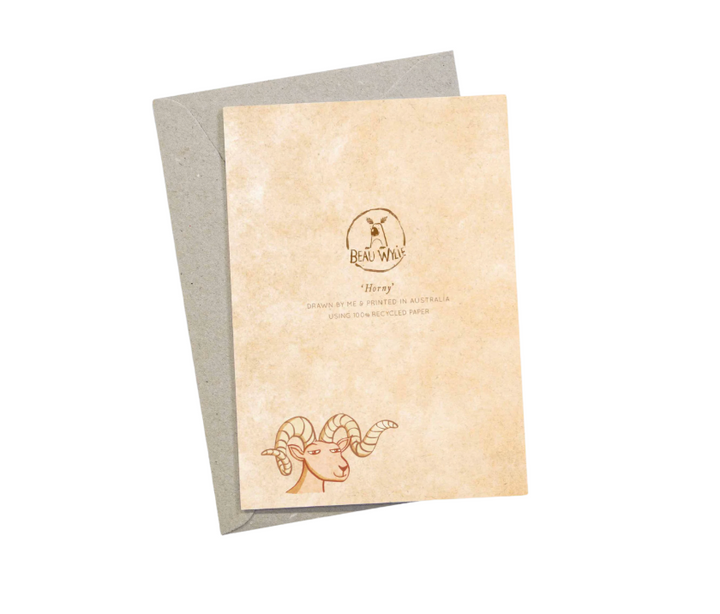 Beau Wylie Card - Horny