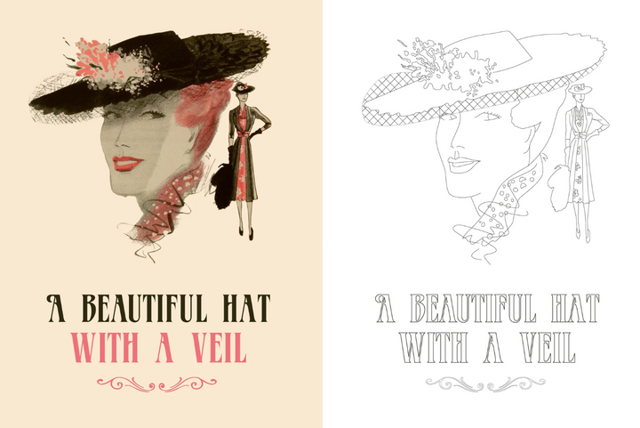 Marie Claire 1930s Evening Styles Colouring Book