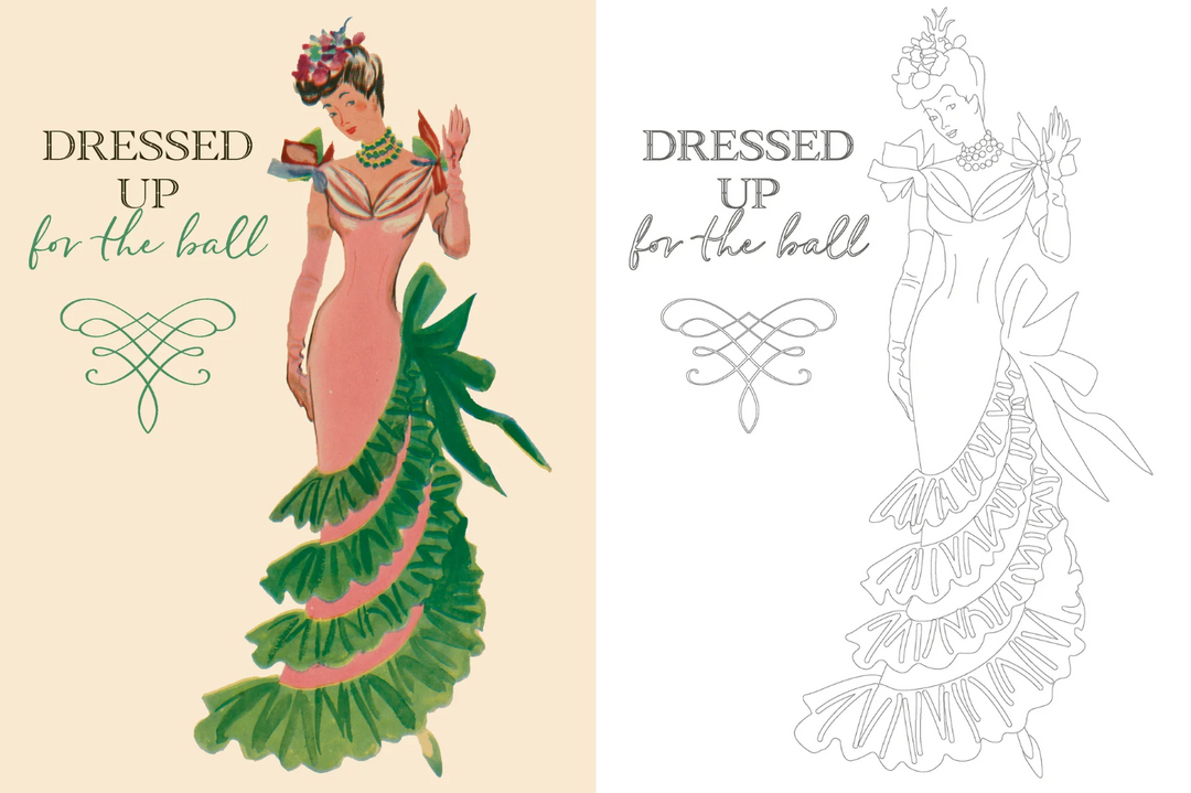 Marie Claire 1930s Evening Styles Colouring Book