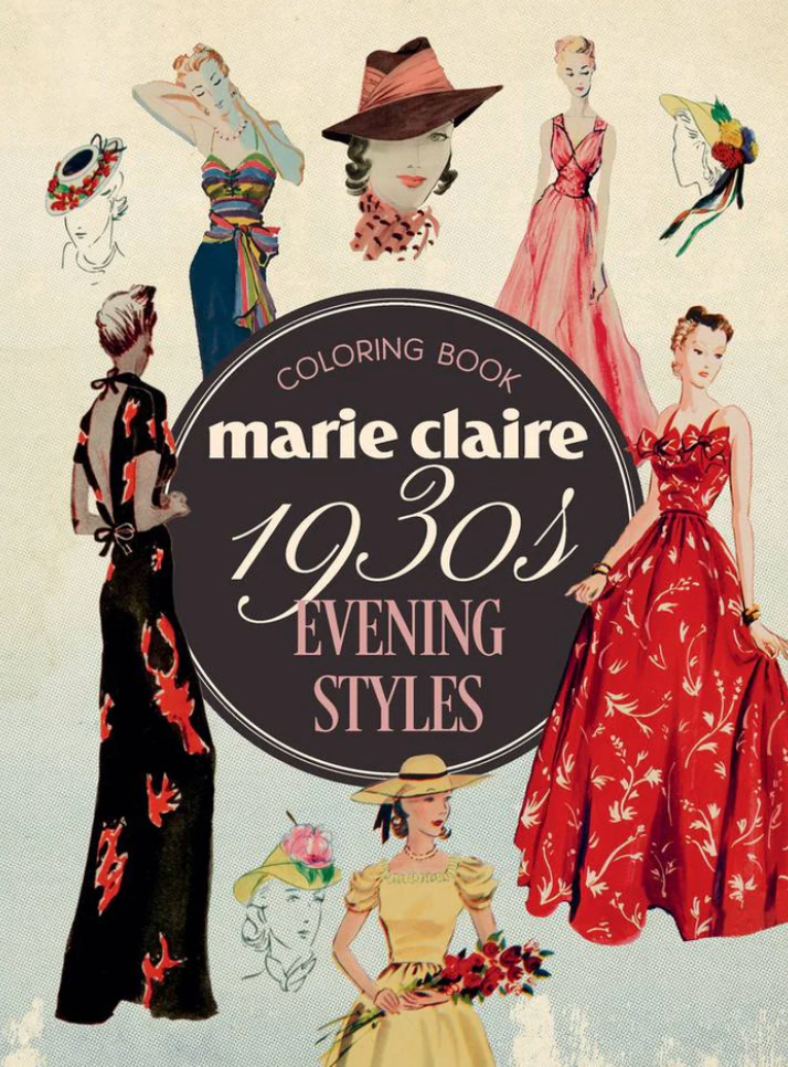 Marie Claire 1930s Evening Styles Colouring Book