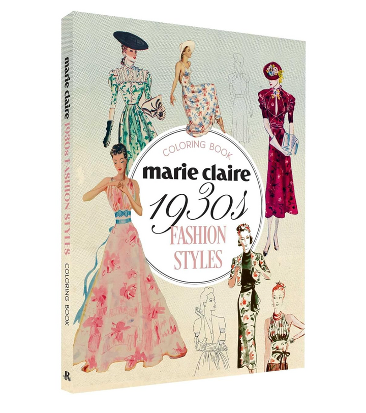 Marie Claire 1930s Fashion Styles Colouring Book