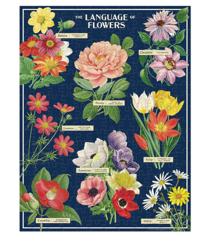 Cavallini & Co. 240 Mini Piece Puzzle - Language Flowers
