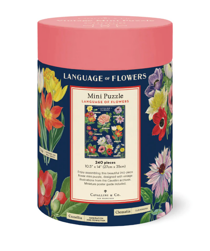Cavallini & Co. 240 Mini Piece Puzzle - Language Flowers