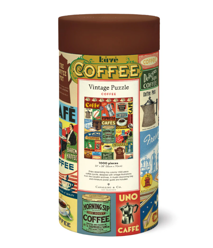 Cavallini & Co. 1000 Piece Puzzle - Coffee