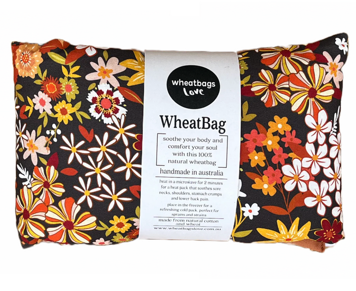 Wheatbags Love - Groovy Flowers Black Lavender