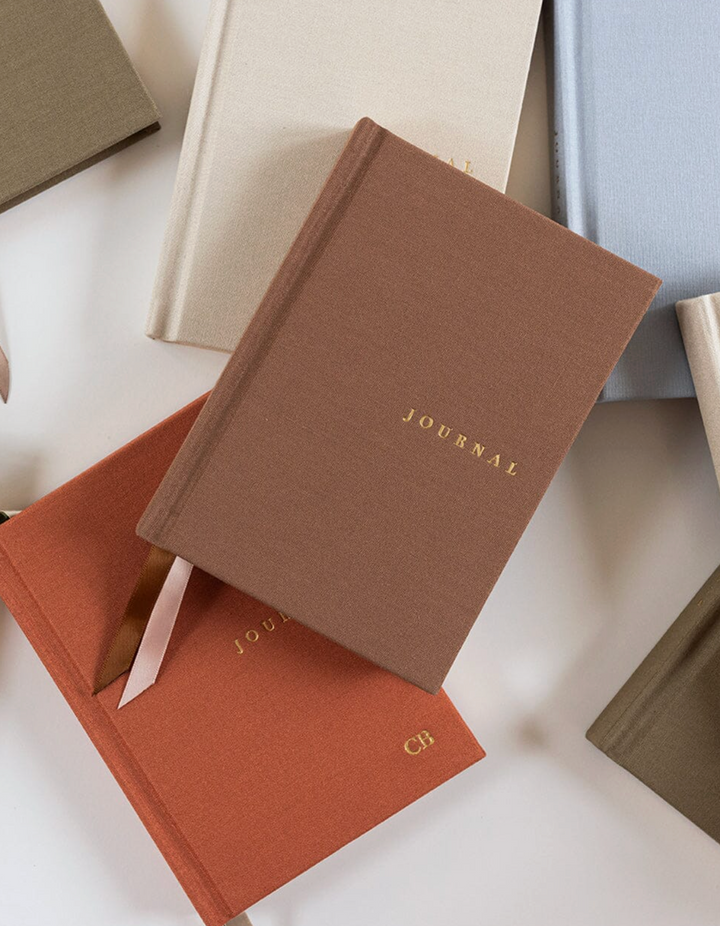 Bespoke Linen Bound Pocket Journal - Mocha (Lined)