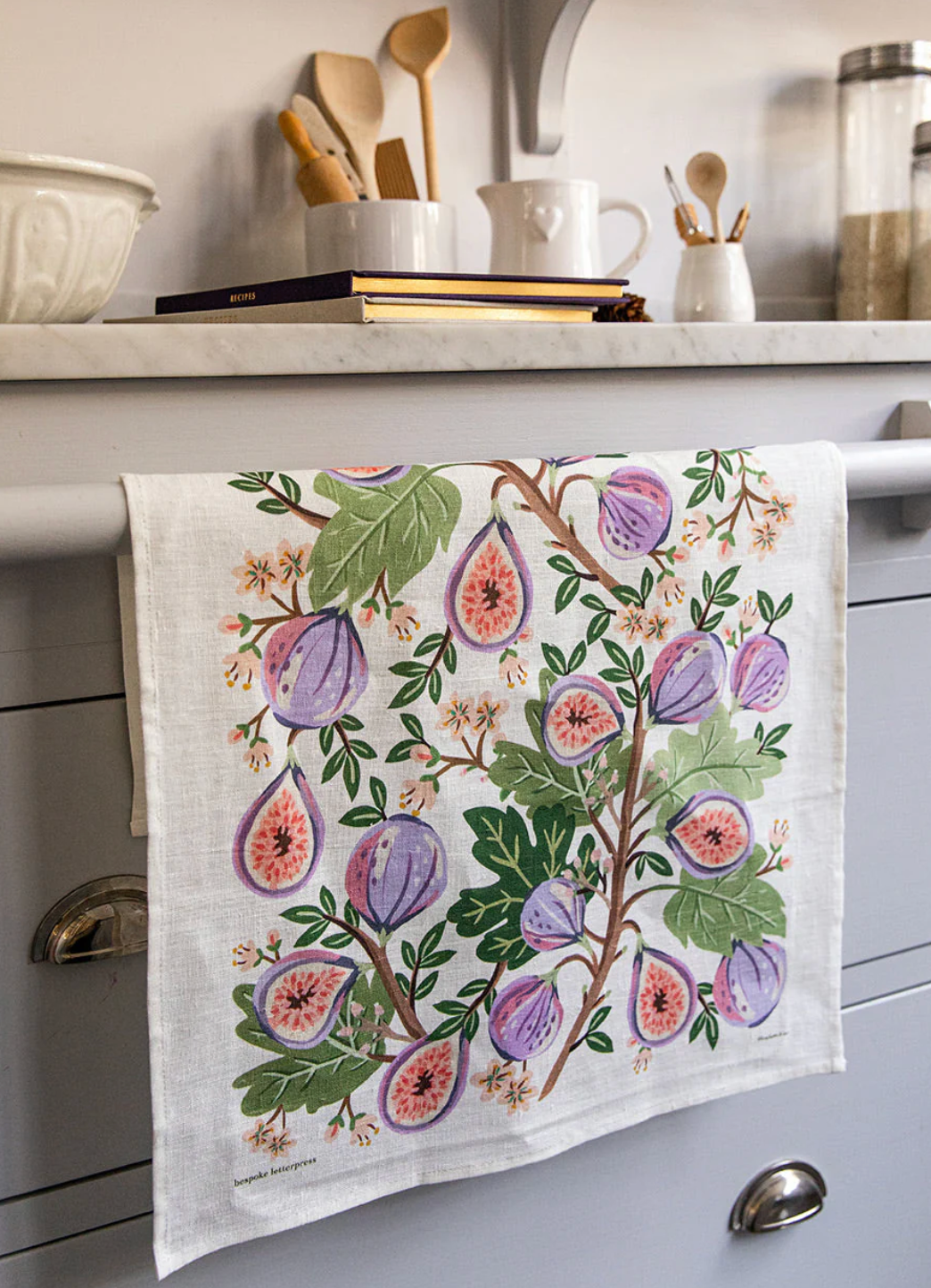 Bespoke Linen Tea Towel - Figs