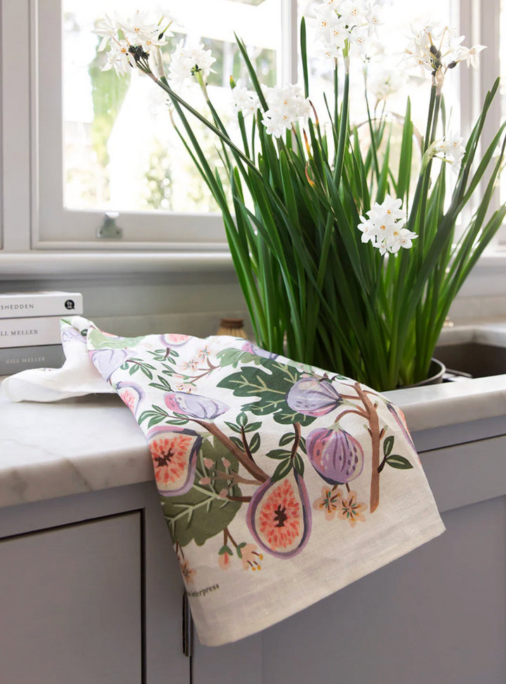 Bespoke Linen Tea Towel - Figs